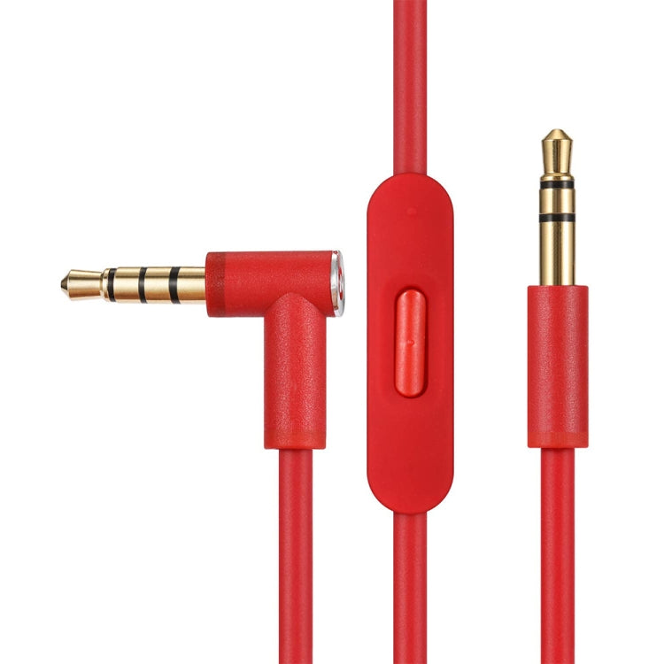 ZS0087 3.5mm Male to Male Earphone Cable with Mic & Wire-controlled, Cable Length: 1.4m(Red) by buy2fix