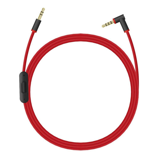 ZS0087 3.5mm Male to Male Earphone Cable with Mic & Wire-controlled, Cable Length: 1.4m(Red Black) by buy2fix