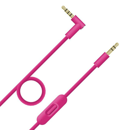 ZS0087 3.5mm Male to Male Earphone Cable with Mic & Wire-controlled, Cable Length: 1.4m(Rose Red) by buy2fix