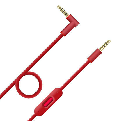 ZS0087 3.5mm Male to Male Earphone Cable with Mic & Wire-controlled, Cable Length: 1.4m(Red) by buy2fix