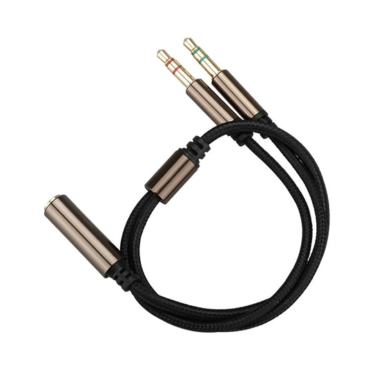 ZS0135 For SteelSeries Arctis 3 / 5 / 7 3.5mm Female to Dual 3.5mm Male Earphone Adapter Cable, Cable Length: 30cm by buy2fix