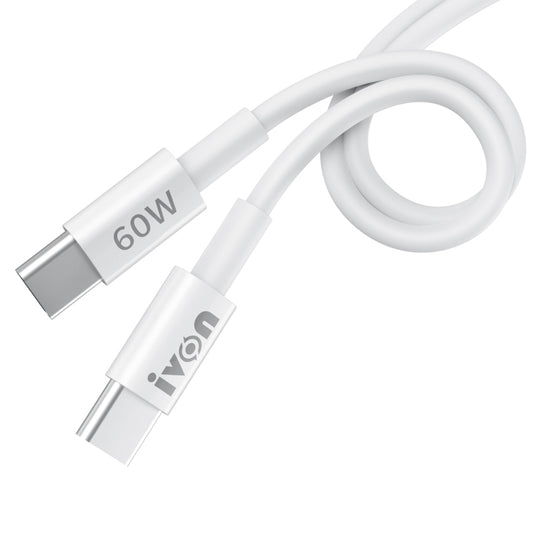 IVON CA203 60W PD USB-C / Type-C to USB-C / Type-C Fast Charging Data Cable, Cable Length: 1m - USB-C & Type-C Cable by IVON | Online Shopping UK | buy2fix