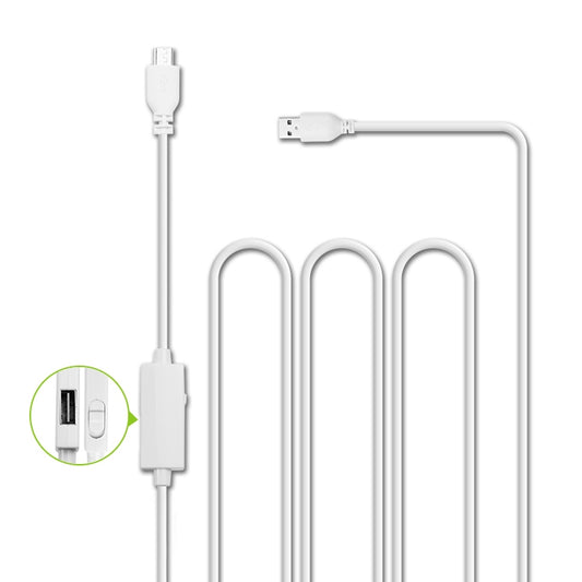OTG-Y-03 USB 2.0 Male to Micro USB Male + USB Female OTG Charging Data Cable for Android Phones / Tablets with OTG Function, with Switch, Length: 1.1m(White) by buy2fix