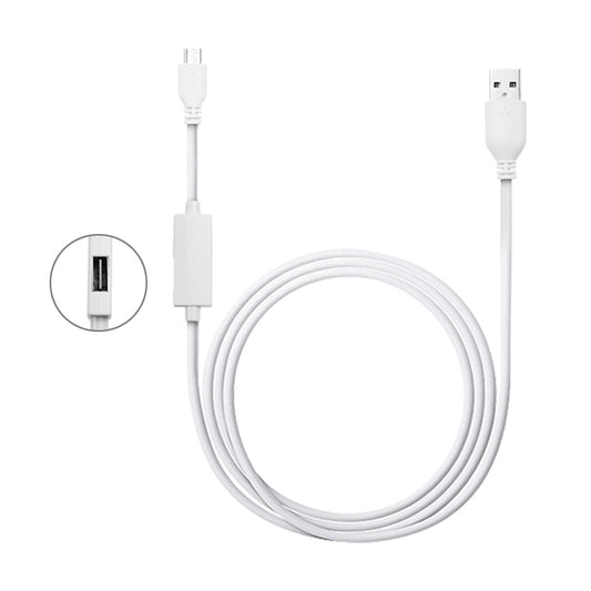 OTG-Y-02 USB 2.0 Male to Micro USB Male + USB Female OTG Charging Data Cable for Android Phones / Tablets with OTG Function, Length: 1.1m (White) by buy2fix