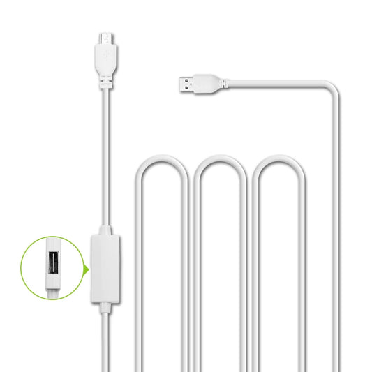 OTG-Y-02 USB 2.0 Male to Micro USB Male + USB Female OTG Charging Data Cable for Android Phones / Tablets with OTG Function, Length: 1.1m (White) by buy2fix