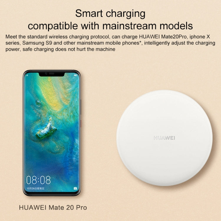 Huawei 15W Max Qi Standard Intelligent Fast Wireless Charger with 5A Cable and 10V / 4A Charging Plug(Black) - Wireless Charger by Huawei | Online Shopping UK | buy2fix