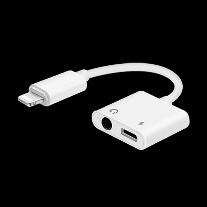 2 in 1 3.5mm to USB-C / Type-C Audio Charging Converter Adapter(White) by buy2fix
