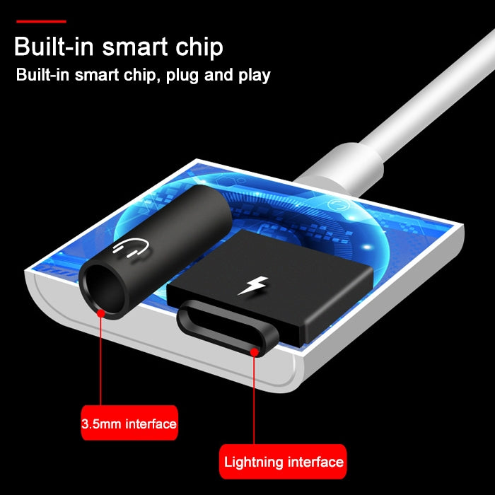 2 in 1 3.5mm to USB-C / Type-C Audio Charging Converter Adapter(White) by buy2fix