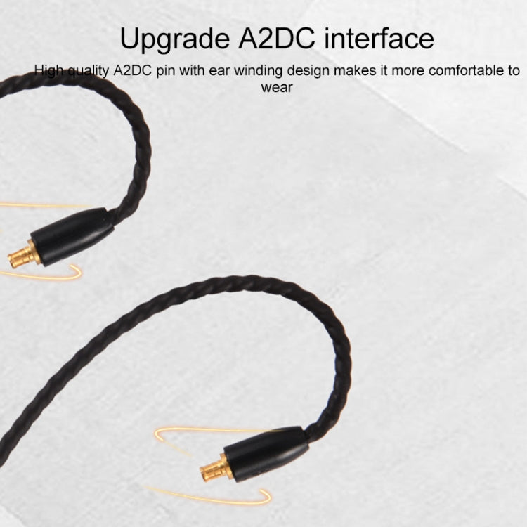 ZS0027 3.5mm to A2DC Headphone Audio Cable for Audio-technica ATH-LS50 E40 E70 CKR100 CKS1100(Brown) by buy2fix