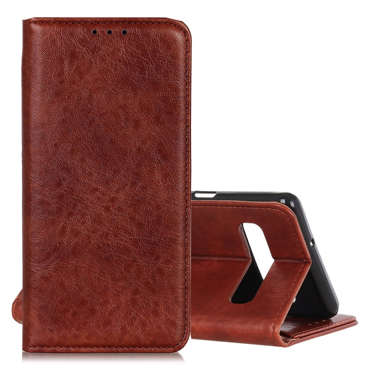 Magnetic Retro Crazy Horse Texture Horizontal Flip Leather Case for Galaxy S10 5G, with Holder & Card Slots & Photo Frame (Brown) by buy2fix