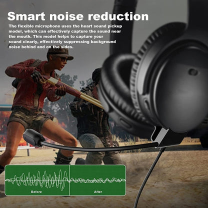 ZS0242 Gaming Headphone Cable for BOSE QC45 (Black) by buy2fix