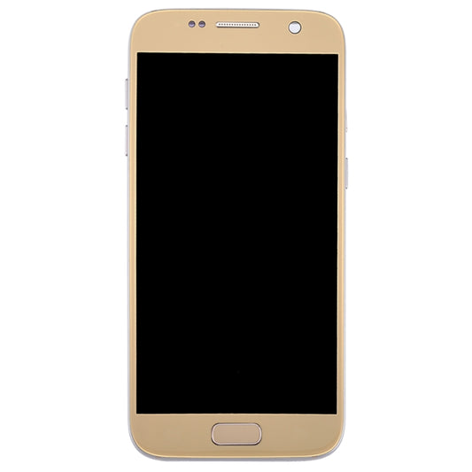 OLED LCD Screen for Galaxy S7 / G930V Digitizer Full Assembly with Frame (Gold) - LCD Screen by buy2fix | Online Shopping UK | buy2fix