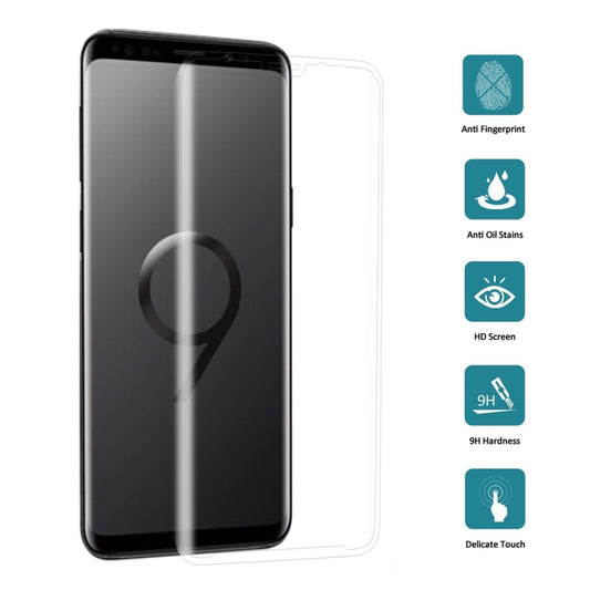 For Galaxy S9+ 9H Surface Hardness 3D Curved Edge Anti-scratch Full Screen HD Tempered Glass Screen Protector (Transparent) - Galaxy Tempered Glass by buy2fix | Online Shopping UK | buy2fix