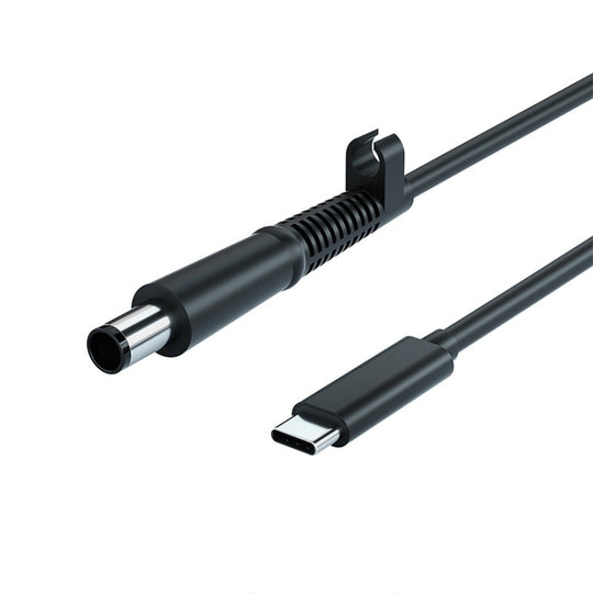Câble de chargement d'alimentation pour ordinateur portable USB-C / Type-C vers 7,4 x 0,6 mm, longueur du câble : environ 1,5 m (noir)