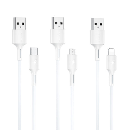 WK WDC-136 USB to Micro USB 3A Fast Charing Data Cable(White) - Micro USB Cable by WK | Online Shopping UK | buy2fix
