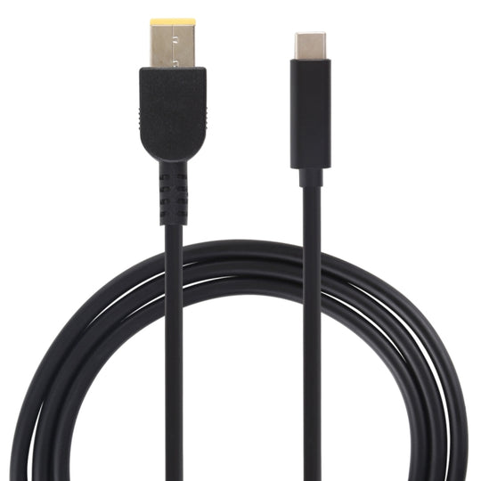 USB-C / Type-C to Big Square USB Male Laptop Power Charging Cable for Lenovo Thinkpad/ThinkBook/Xiaoxin, Cable Length: about 1.5m(Black)