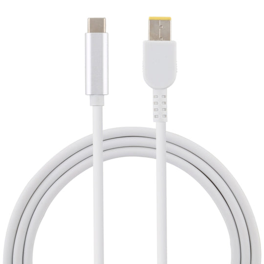 USB-C / Type-C to Big Square USB Male Laptop Power Charging Cable for Lenovo Thinkpad/ThinkBook/Xiaoxin, Cable Length: about 1.5m(White)