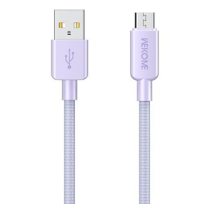 WEKOME WDC-03 Tidal Energy Series 3A USB to Micro USB Braided Data Cable, Length: 1m (Purple) - Micro USB Cable by WK | Online Shopping UK | buy2fix