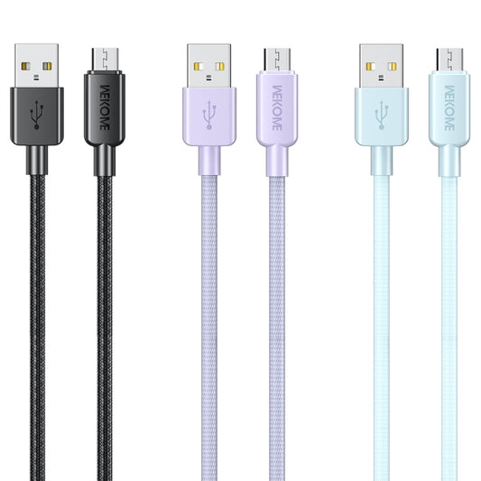 WEKOME WDC-03 Tidal Energy Series 3A USB to Micro USB Braided Data Cable, Length: 1m (Purple) - Micro USB Cable by WK | Online Shopping UK | buy2fix