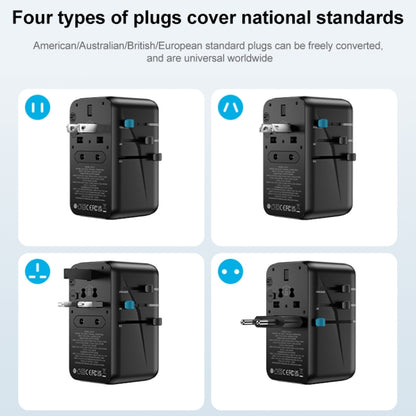 MOMAX UA11 1-World 20W PD Global Travel Fast Charger Power Adapter(Black) - Plug Adaptor by MOMAX | Online Shopping UK | buy2fix