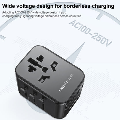 MOMAX UA12 1-World 17W Global Travel Fast Charger Power Adapter - Plug Adaptor by MOMAX | Online Shopping UK | buy2fix