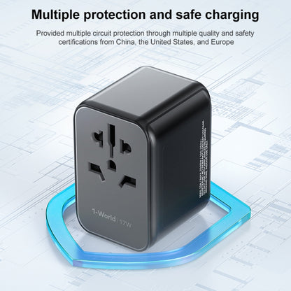 MOMAX UA12 1-World 17W Global Travel Fast Charger Power Adapter - Plug Adaptor by MOMAX | Online Shopping UK | buy2fix