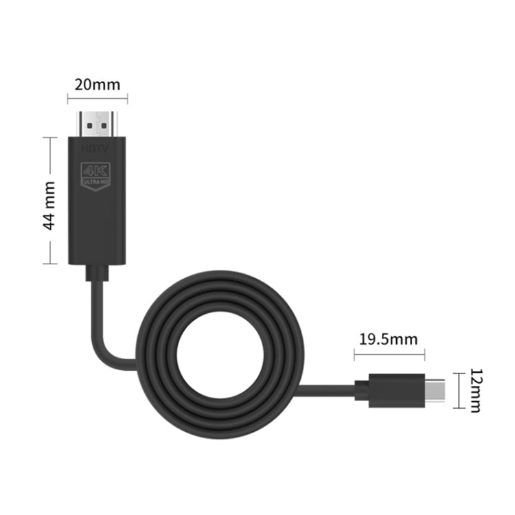 Onten UC503 USB-C / Type-C 4K 30Hz HDTV Cable, Length:1.8m - Wireless Display Dongle by Onten | Online Shopping UK | buy2fix