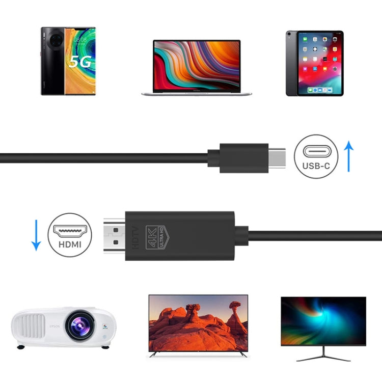 Onten UC503 USB-C / Type-C 4K 30Hz HDTV Cable, Length:1.8m - Wireless Display Dongle by Onten | Online Shopping UK | buy2fix