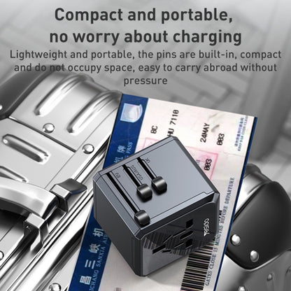 Yesido MC24 20W 3 USB + Type-C Ports Multi-function Universal Travel Adapter Plug (Black) - Multifunction Charger by Yesido | Online Shopping UK | buy2fix