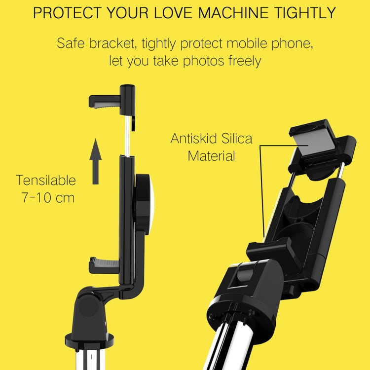 K10 Bluetooth 4.0 Mobile Phone Adjustable Bluetooth Selfie Stick Self-timer Pole Tripod (Black) - Selfie Sticks by buy2fix | Online Shopping UK | buy2fix