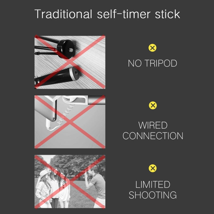 K10 Bluetooth 4.0 Mobile Phone Adjustable Bluetooth Selfie Stick Self-timer Pole Tripod (Black) - Selfie Sticks by buy2fix | Online Shopping UK | buy2fix