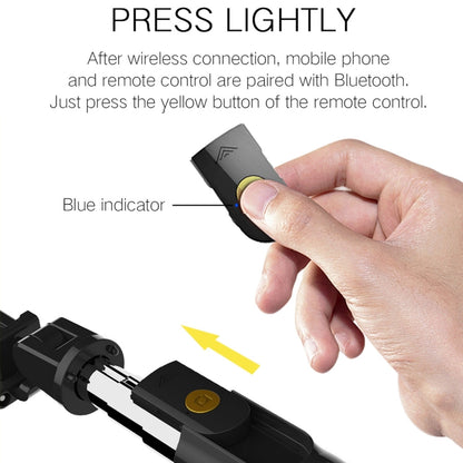 K10 Bluetooth 4.0 Mobile Phone Adjustable Bluetooth Selfie Stick Self-timer Pole Tripod (Black) - Selfie Sticks by buy2fix | Online Shopping UK | buy2fix