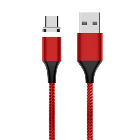 M11 3A USB to USB-C / Type-C Nylon Braided Magnetic Data Cable, Cable Length: 1m (Red) - Charging Cable & Head by buy2fix | Online Shopping UK | buy2fix