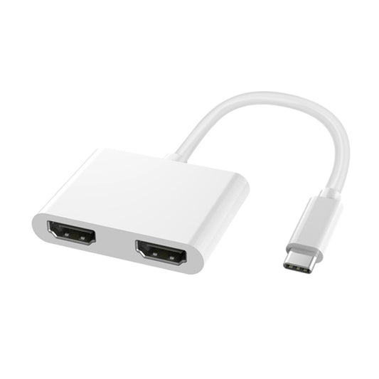 4 in 1 Multifunction USB-C / Type-C to PD USB-C / Type-C +USB 3.0+Dual HDMI HUB Docking Station (White) - USB HUB by buy2fix | Online Shopping UK | buy2fix
