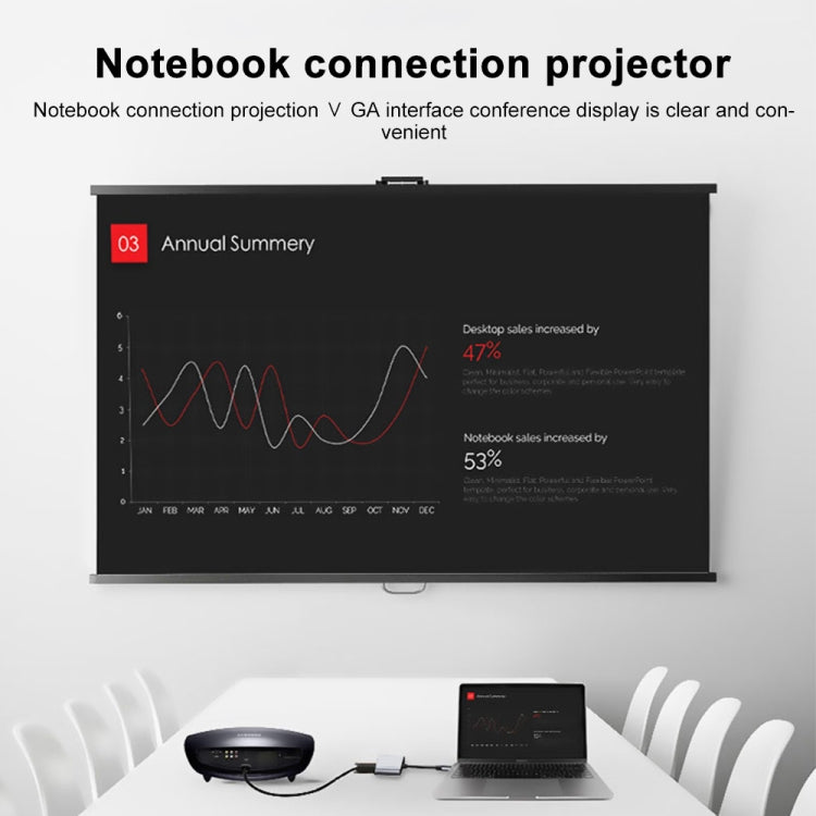2 in 1 Multifunctional USB-C / Type-C to HDMI+VGA HUB Docking Station by buy2fix