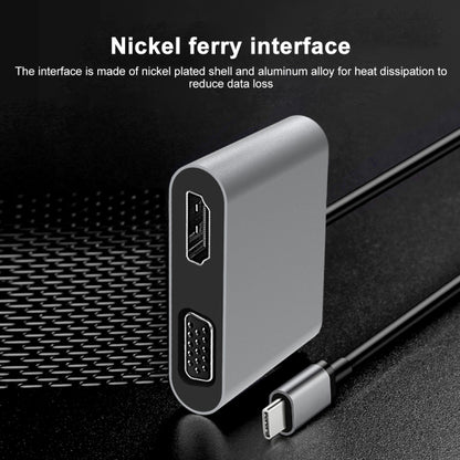2 in 1 Multifunctional USB-C / Type-C to HDMI+VGA HUB Docking Station by buy2fix