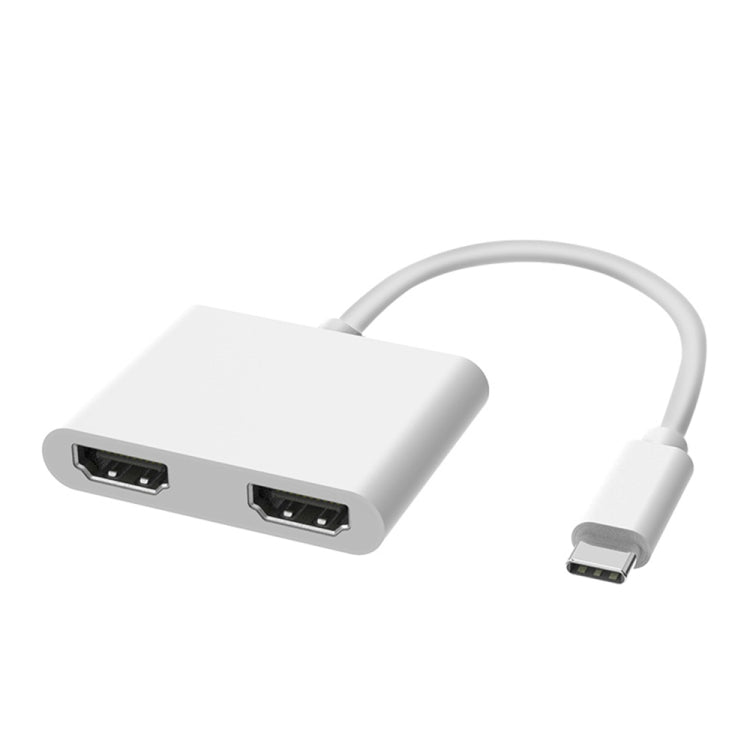 2 in 1 Multifunction USB-C / Type-C to Dual HDMI HUB Docking Station (White) - USB HUB by buy2fix | Online Shopping UK | buy2fix