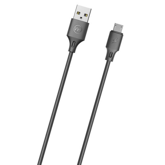 WK WDC-092 2m 2.4A Max Output Full Speed Pro Series USB to Micro USB Data Sync Charging Cable(Black) - Micro USB Cable by WK | Online Shopping UK | buy2fix