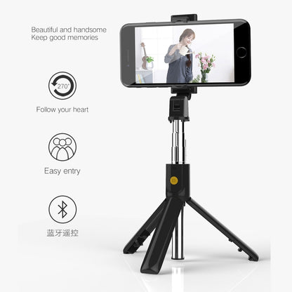 K07 Bluetooth 4.0 Mobile Phone Adjustable Bluetooth Selfie Stick Self-timer Pole Tripod (Black) - Selfie Sticks by buy2fix | Online Shopping UK | buy2fix