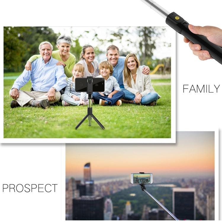 K07 Bluetooth 4.0 Mobile Phone Adjustable Bluetooth Selfie Stick Self-timer Pole Tripod (Black) - Selfie Sticks by buy2fix | Online Shopping UK | buy2fix