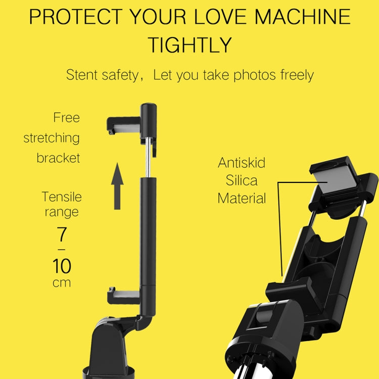 K07 Bluetooth 4.0 Mobile Phone Adjustable Bluetooth Selfie Stick Self-timer Pole Tripod (Black) - Selfie Sticks by buy2fix | Online Shopping UK | buy2fix