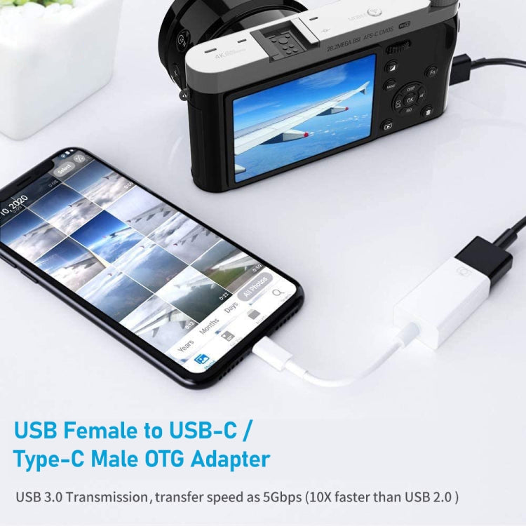 USB Female to USB-C / Type-C Male OTG Adapter by buy2fix