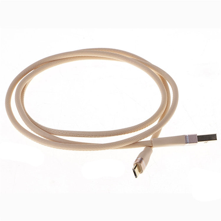 Nylon Weave Style USB to Micro USB Data Sync Charging Cable, Cable Length: 1m, For Galaxy, Huawei, Xiaomi, LG, HTC and Other Smart Phones (Gold) by buy2fix