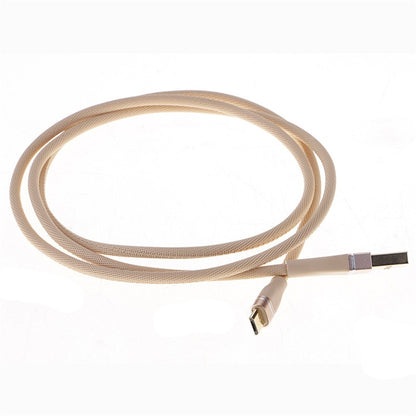 Nylon Weave Style USB to Micro USB Data Sync Charging Cable, Cable Length: 1m, For Galaxy, Huawei, Xiaomi, LG, HTC and Other Smart Phones (Gold) by buy2fix