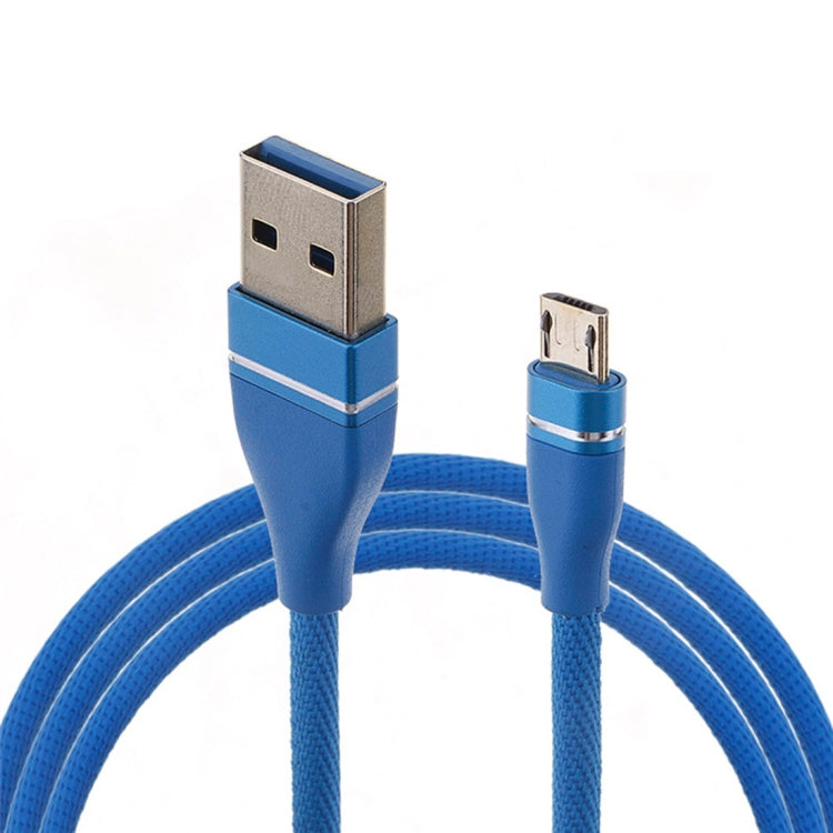 Nylon Weave Style USB to Micro USB Data Sync Charging Cable, Cable Length: 1m, For Galaxy, Huawei, Xiaomi, LG, HTC and Other Smart Phones (Blue) by buy2fix