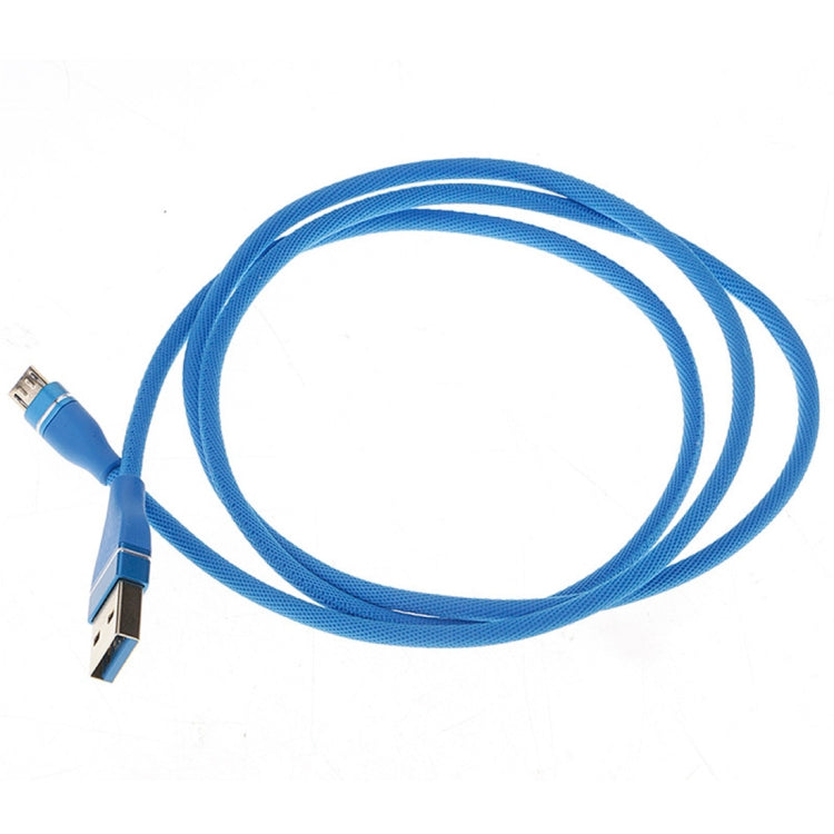 Nylon Weave Style USB to Micro USB Data Sync Charging Cable, Cable Length: 1m, For Galaxy, Huawei, Xiaomi, LG, HTC and Other Smart Phones (Blue) by buy2fix