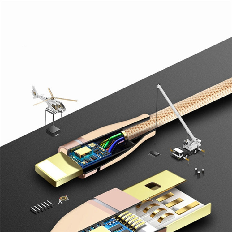 Nylon Weave Style USB to Micro USB Data Sync Charging Cable, Cable Length: 1m, For Galaxy, Huawei, Xiaomi, LG, HTC and Other Smart Phones (Pink) by buy2fix