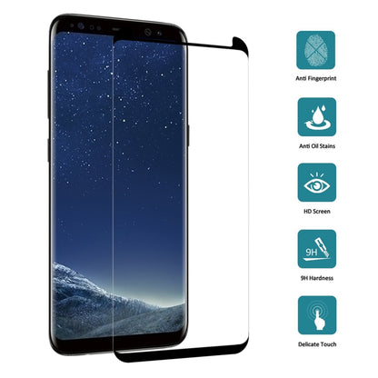 Case Friendly Screen Curved Tempered Glass Film For Galaxy S8 / G950(Black) - Galaxy Tempered Glass by buy2fix | Online Shopping UK | buy2fix