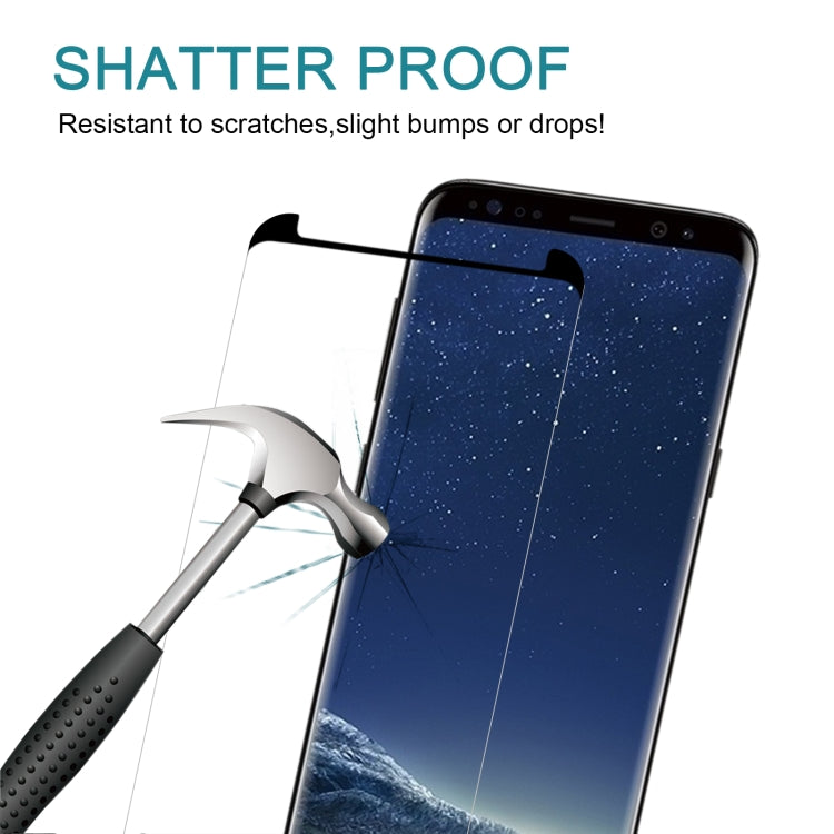 Case Friendly Screen Curved Tempered Glass Film For Galaxy S8 / G950(Black) - Galaxy Tempered Glass by buy2fix | Online Shopping UK | buy2fix