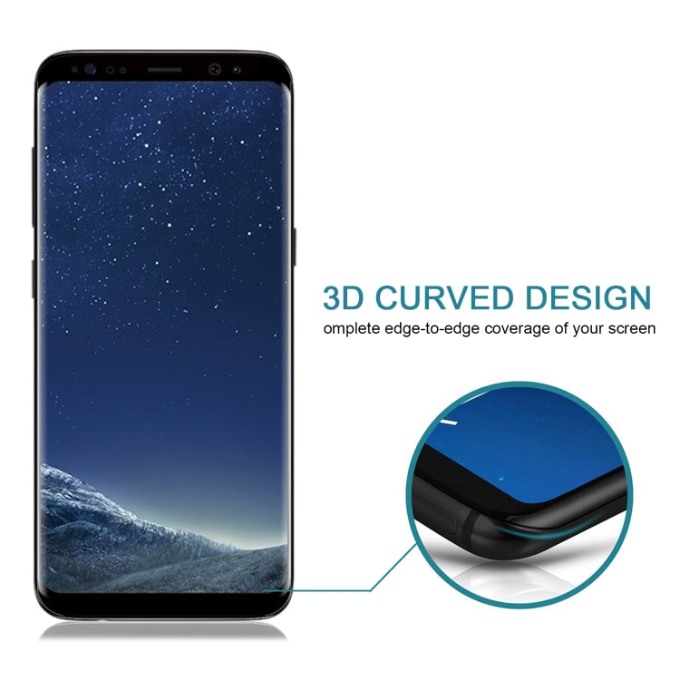 Case Friendly Screen Curved Tempered Glass Film For Galaxy S8 / G950(Black) - Galaxy Tempered Glass by buy2fix | Online Shopping UK | buy2fix